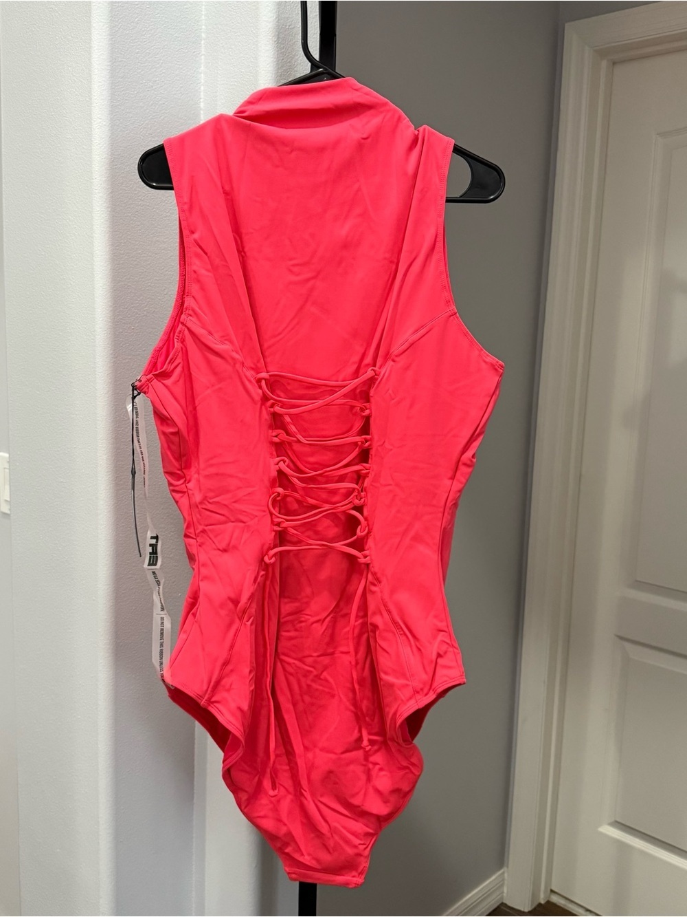 TA3 Sleeveless Surfy One Piece Hot Coral 4X XLong NWT Sculpt Swim - Picture 6 of 7